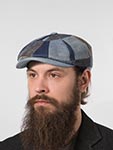Кепка STETSON арт. 6873901 HATTERAS PATCHWORK (голубой / коричневый)